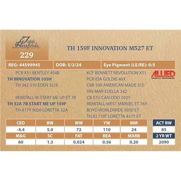 TH 159F INNOVATION M527 ET