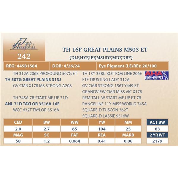 TH 16F GREAT PLAINS M503 ET