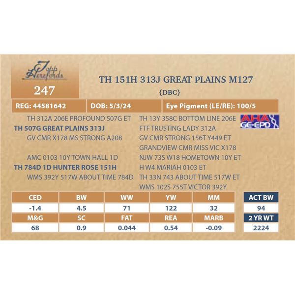 TH 151H 313J GREAT PLAINS M127