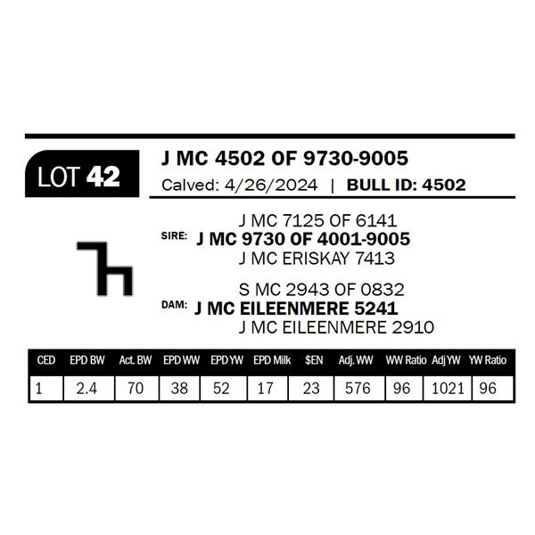 J MC 4502 OF 9730-9005