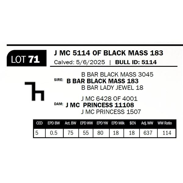 J MC 5114 OF BLACK MASS 183