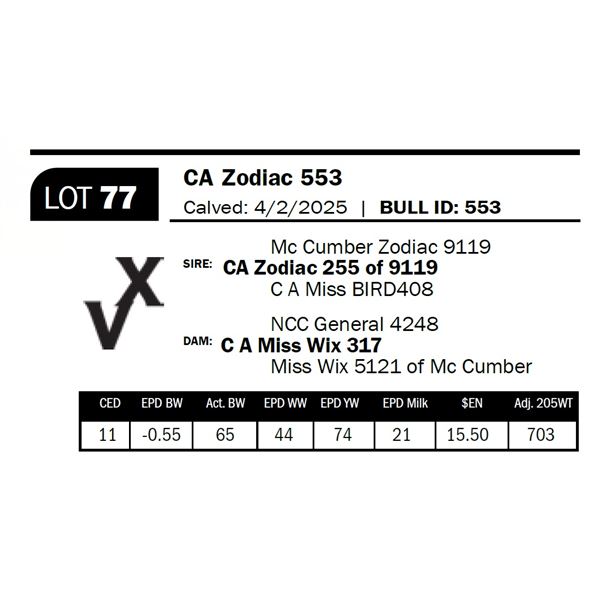 CA Zodiac 553