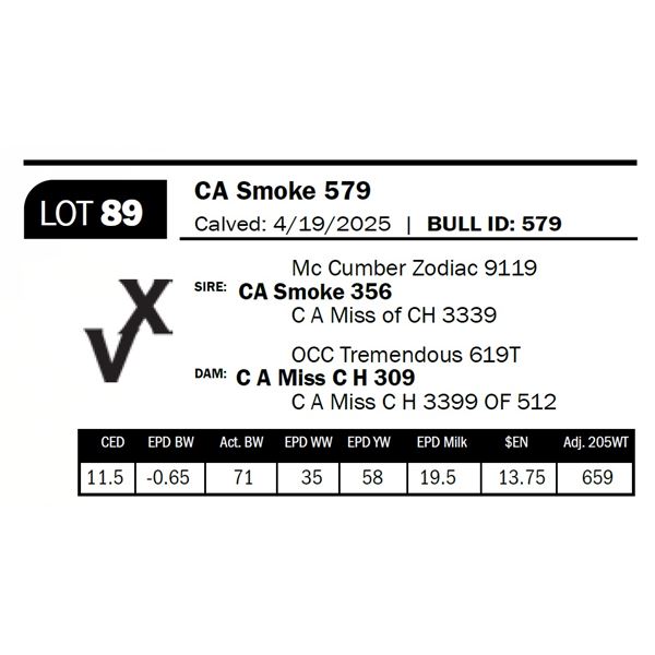 CA Smoke 579