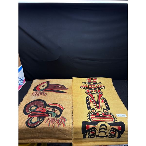 2 West Coast Native Fabric Wall Art Prints