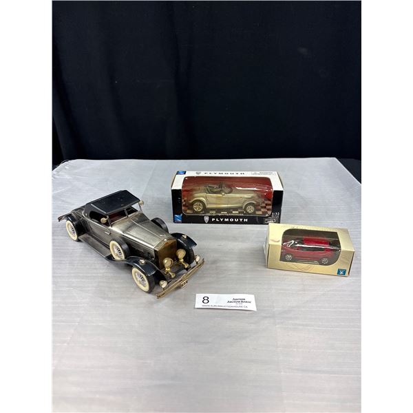 1/32 Scale Plymouth Die Cast Car + 2 Others One Being a Radio Car