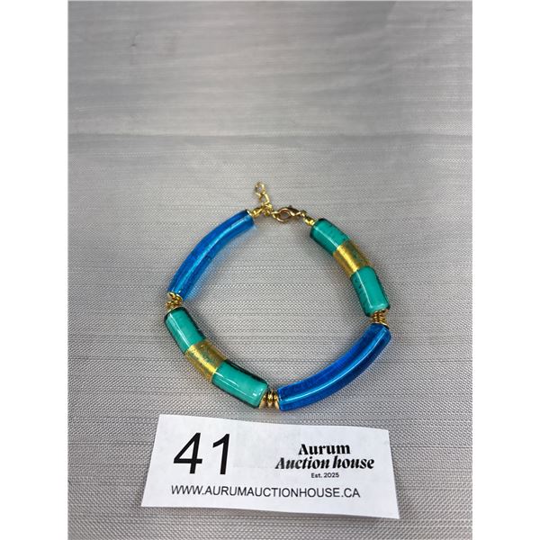 Gorgeous Unique Shape Murano Glass Bracelet