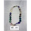 Image 2 : Vintage Sterling Genuine Assorted Faceted Gemstone Necklace Ametheyst Agate Quartz