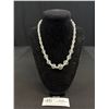 Image 1 : Genuine Antique Art Deco Faceted Crystal on a Silver Chain Quality!