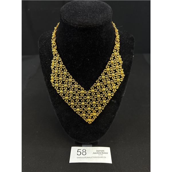 Vintage Designs Signed "D'Orlan" Bib Style Necklace c.1960