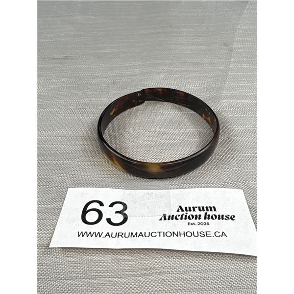 Antique Victorian Genuine Tortise Shell Bangle Bracelet