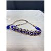 Image 4 : Very Nice Stone Set Cobalt Blue Enamel Necklace