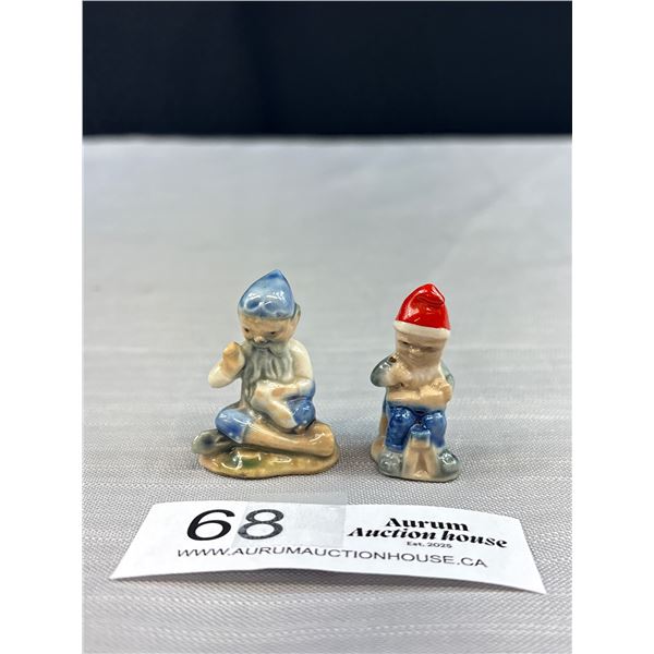 2 Wade Gnome China Figurines