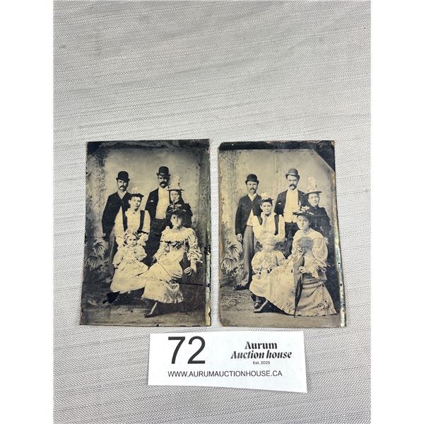 2 Late 1800's- Early 1900's Tin Type Photos