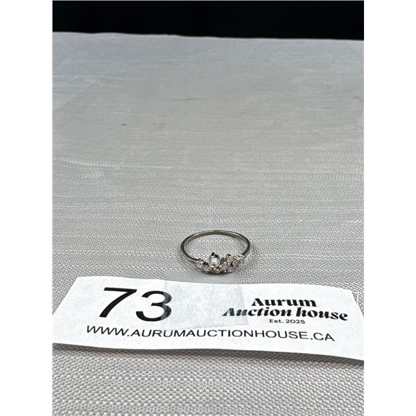 A Very Pretty Diamond Look Sterling Ring