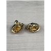 Image 3 : Nice Pair of Signed "Coro" Amethyst Rhinestone Earrings