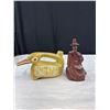 Image 5 : Nice Lot of Asian Collectables - Tabletop Screen, Carving, Plate, etc.