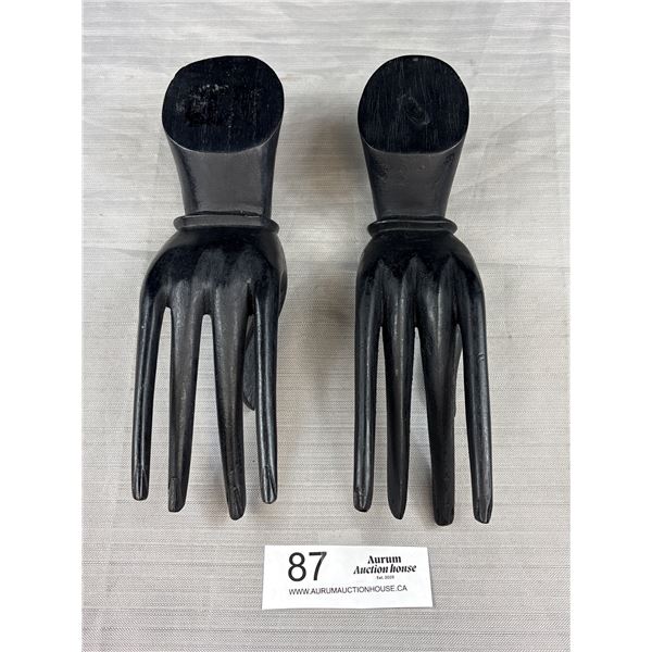 Vintage Set of Wooden Hands