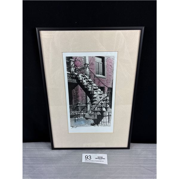 Framed Photo Art Signed by Montreal Artist - 9" x 13"