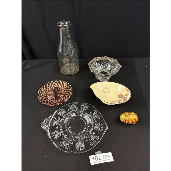 Vintage Collectibles - Carlton Ware, Etched Glass, Decorated Egg, Etc.