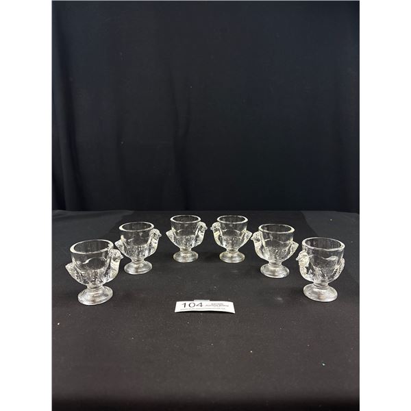 Vintage Luminarc France Chicken/Hen Egg Cups - Set of 6