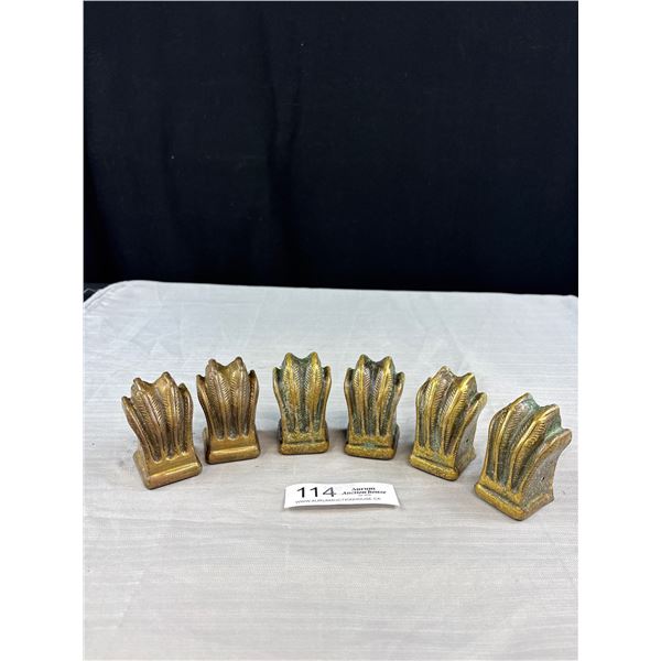 Set of 6 Antique 1880-1890 Lions Paw Table Feet