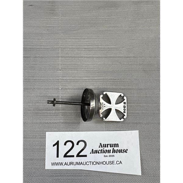 Unusual Victorian Sterling Bottle Topper Hallmark London 1900