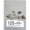 Image 2 : 8 Vintage Small Drop Pendants (Most with Stones)