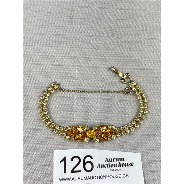 A Fabulous 2 Colour Signed Sherman Rhinestone Bracelet