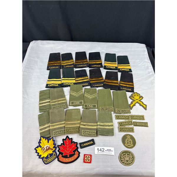 Large Lot of Canadian Military Shoulder Titles, Patches, Etc