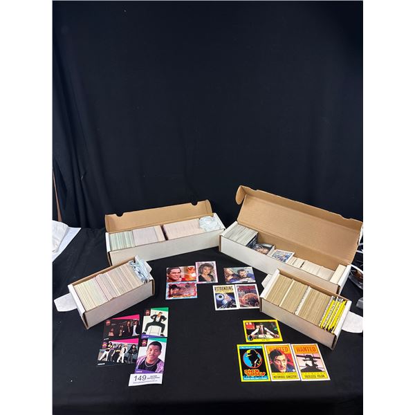 4 Boxes of Trading Cards Super Stars Music Cards, Dick Tracy, Hammer Horror, Etc