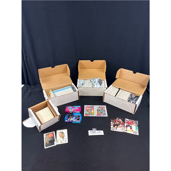 4 Boxes of Trading Cards, Pro Set Platinum I '91, Star Trek TNG, DC Comics, etc