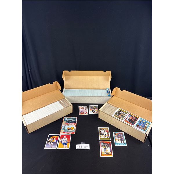 3 Boxes of Trading Cards, 91 OPC Spares, Upper Deck Desert Storm, 1990 Topps