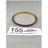 Image 1 : Designer Signed Kate Spade Purple Enamel Gold Bangle
