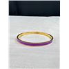 Image 4 : Designer Signed Kate Spade Purple Enamel Gold Bangle