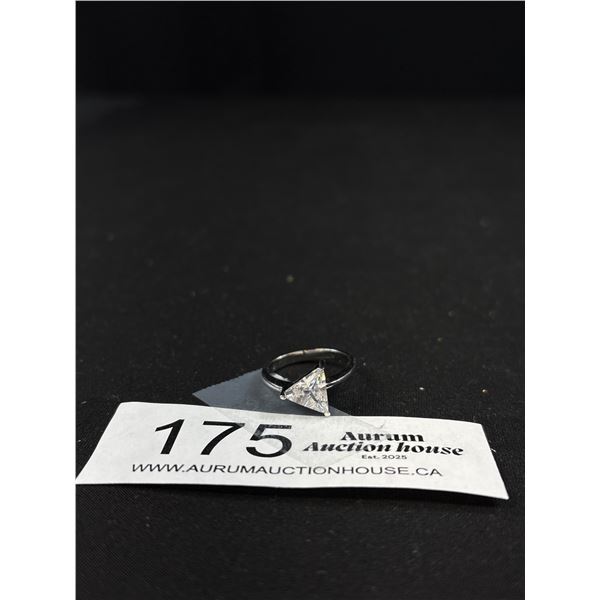 White Gold Ring Marked 14k GF Gorgeous!