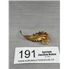 Image 1 : Vintage French Gold Tone Brooch