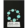 Image 1 : Vintage Silver w/ Turquoise Stone Bracelet