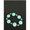Image 2 : Vintage Silver w/ Turquoise Stone Bracelet