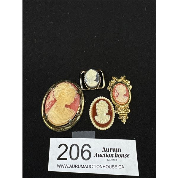 4pcs Vintage Cameo Jewelry