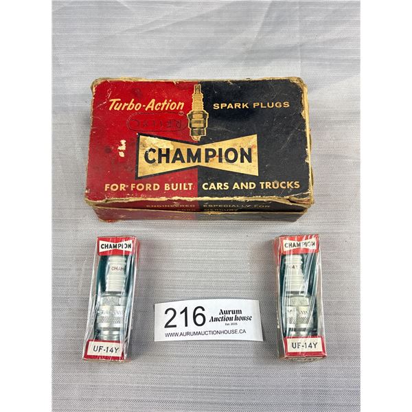Full Box of Vintage Champion Spark Plugs