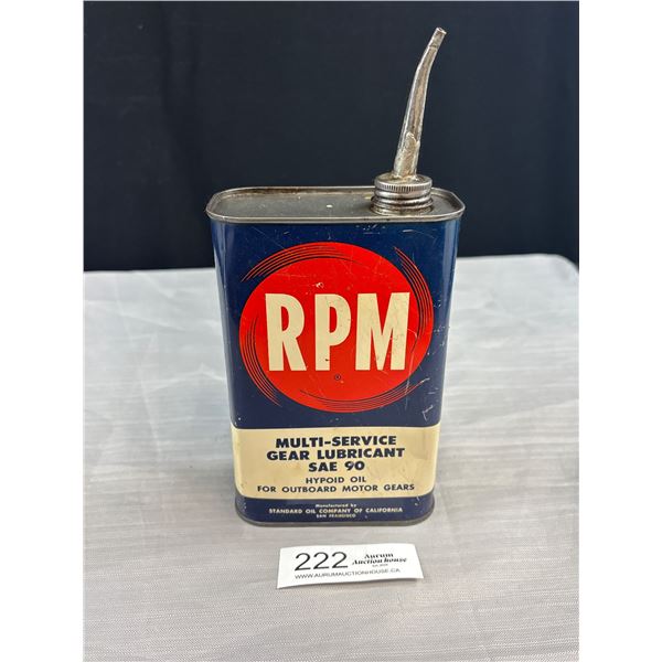 RPM Multi Service Gear Lubricant Tin Standard Oil Company of California