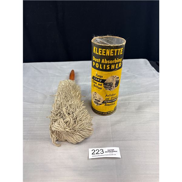 Vintage Kleenette Dust Absorbing Polisher 1950s With Outer Sleeve