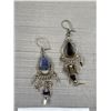 Image 3 : 2 Pairs of Vintage Silver Dangle Earrings