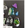 Image 3 : 8 Crystal + Art Glass Pendants