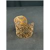 Image 4 : Beautiful Gold Plated Filigree Design Open Cuff Bangle, Unmarked