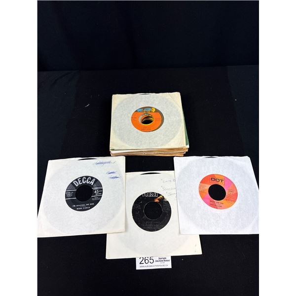 Lot of 15 Vintage 45 Records in Excellent Condition Jefferson Airplane, Jimmy Dean, etc