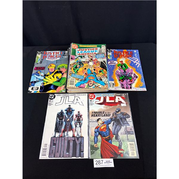 Nice Lot of 20+ Comics Some on Board in Bag Justice League JLA Etc