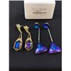 Image 5 : Stunning Vintage Rhinestone Runway Fashion Earring Lot, Quality!