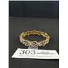 Image 1 : Quality Gold Plate Faux Diamond Bangle Beauty! Quality Solid