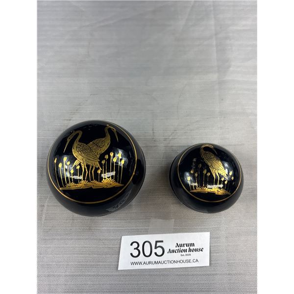 Genuine 24K Gold Overlay Trinket/Jewelry Boxes Very Nice!